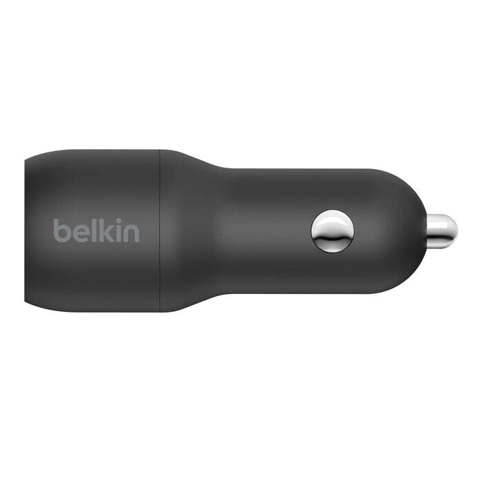 Belkin CCB001BTBK Dual USB-A BosstCharge Car Charger 24W 5V DC Black