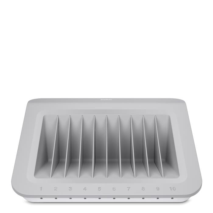 Belkin B2B074 10 Devices Store and Charge Classroom Charging Station Gray White