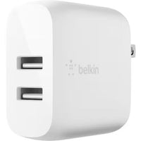 Belkin WCB002DQWH BoostCharge Portable 24W USB-A Wall Charger White