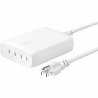 Belkin WCH015DQWH BoostCharge 200W 4 Port USB-C GaN Fast Charger 5Ft Cord White