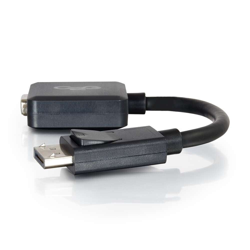 C2G 54323 8" DisplayPort Male to VGA HD-15 Female Adapter Converter Black