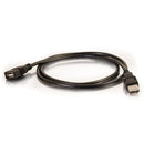 C2G 52107 6.6Ft USB-A 2.0 Male to Female USB Extension Cable Black