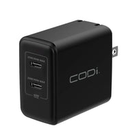Codi WC045-2C 45W Wall Charger w/ 2x USB-C Charging Ports US NA Plug Black