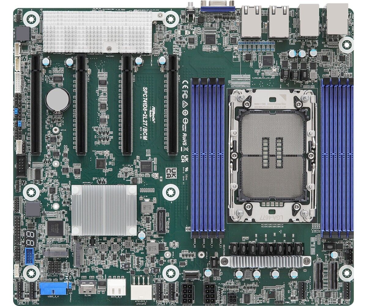 ASRock SPC741D8-2L2T/BCM MB CEB BCM C741 Xeon LGA4677 DDR5 M.2 SATA 10Gbe-RJ45