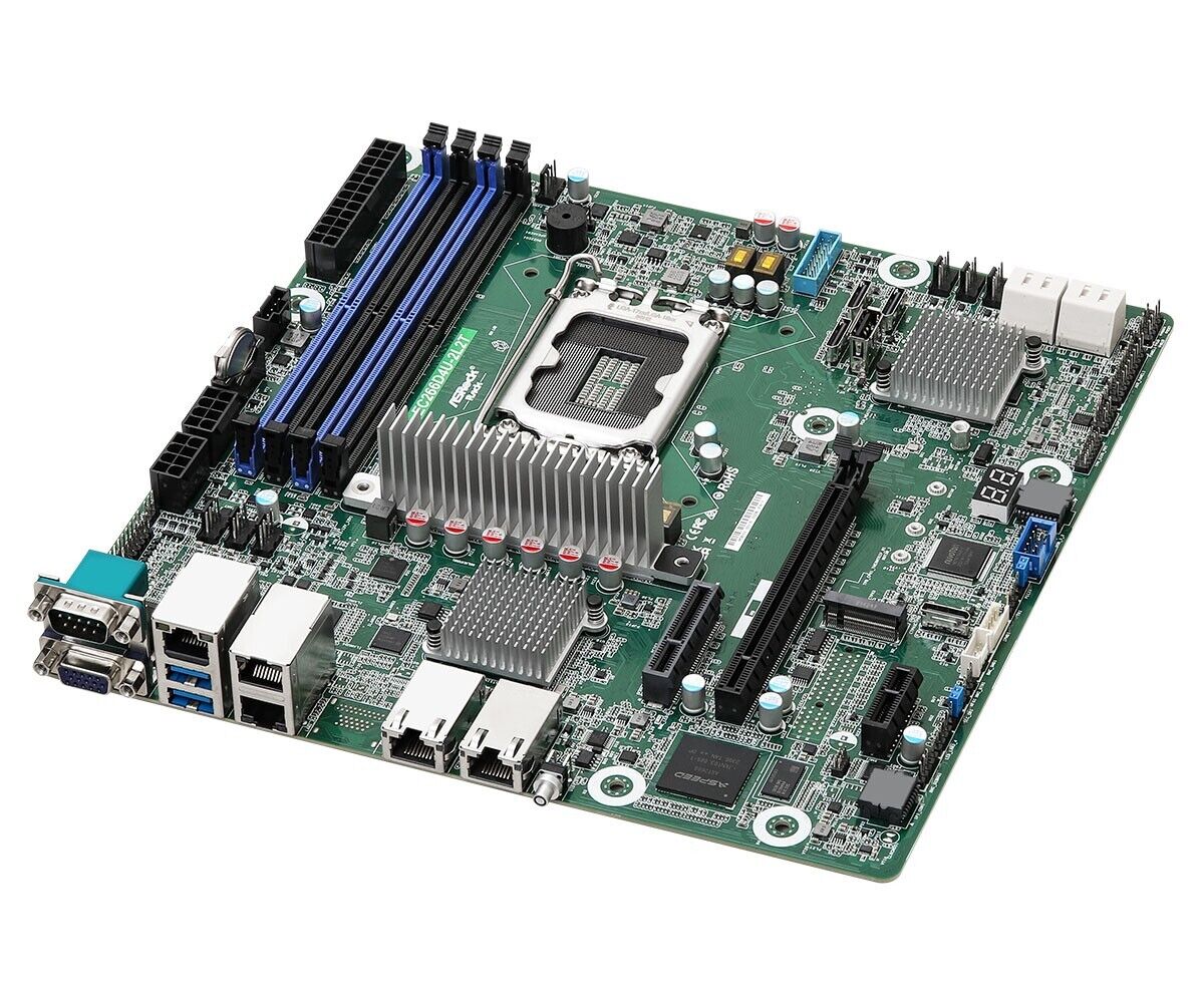 ASRock EC266D4U-2L2T MB Intel Xeon Pentium LGA1700 DDR5 10G LAN VGA SATA mATX