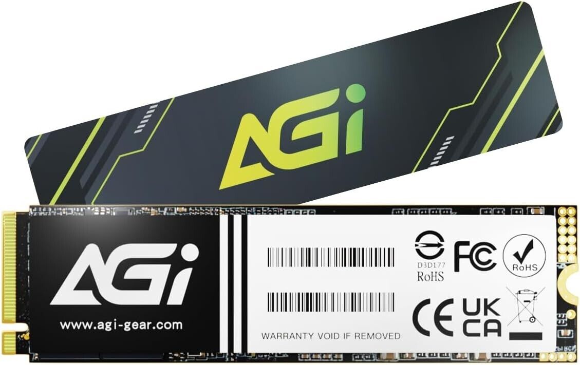 AGi AGI2T0G43AI818 AI818 2TB M.2 2280 PCIE Gen 4x4 3D NAND SSD Retail