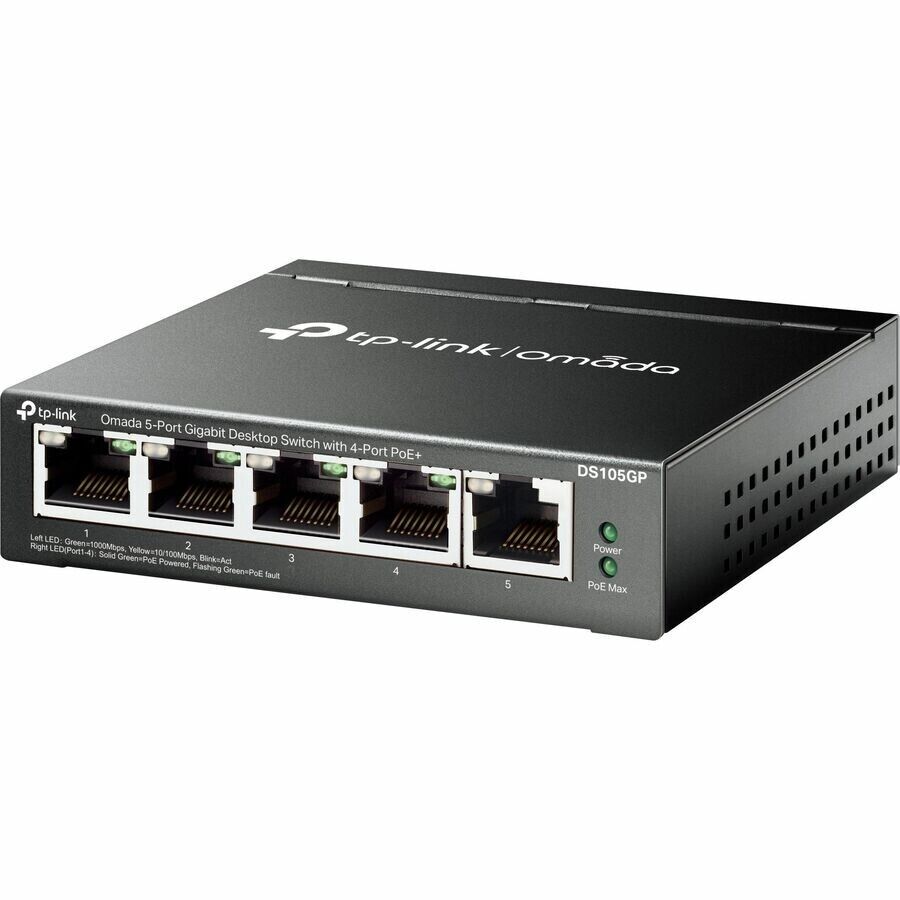 TP-Link DS105GP Omada 5-Ports Unmanaged Ethernet Switch 5 Ports - Fast Ethernet,