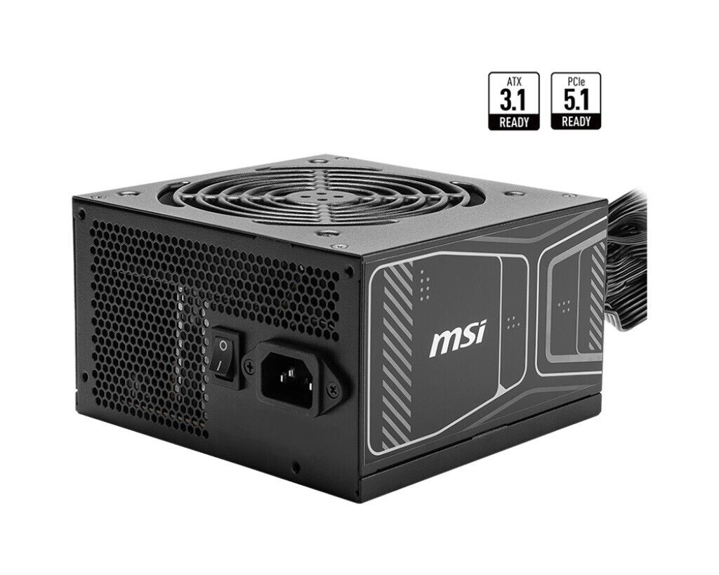 MSI MAGA850GNPCIE5 80 Plus Gold 850W PCIE5 ATX3.1 APFC Non-Modular Power Supply