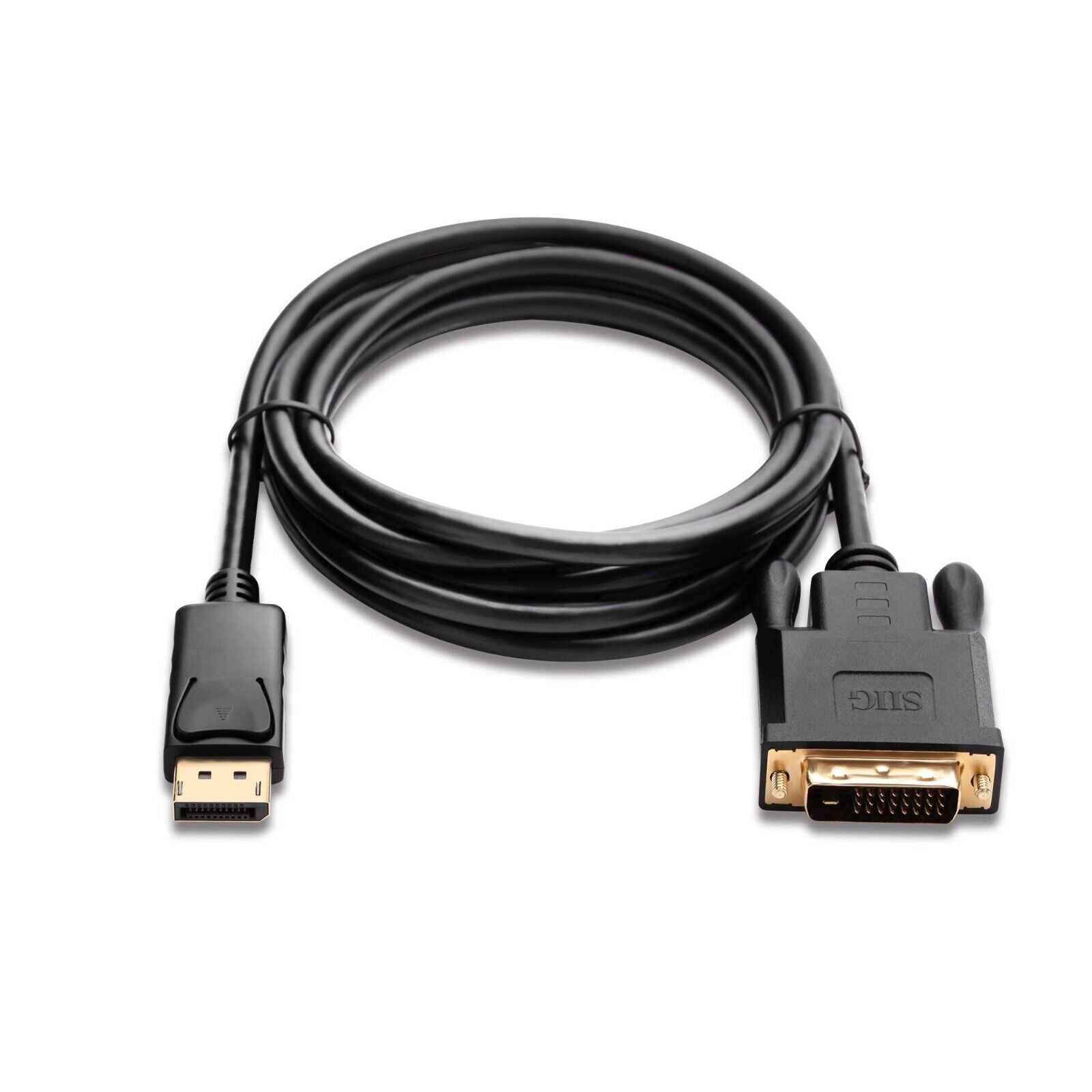 SIIG CB-DP1V12-S1 6Ft DisplayPort DP to DVI-D Single Link Cable Black