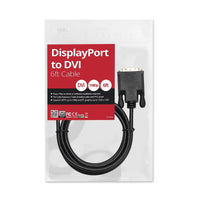 SIIG CB-DP1V12-S1 6Ft DisplayPort DP to DVI-D Single Link Cable Black