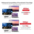 SIIG JU-DK0C11-S1 Thunderbolt 3 2x DP Video Docking Station PD 60W USB-C/A GbETH