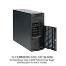 Supermicro CSE-733TQ-668B Mid-Tower ATX eATX mATX Front IO HDD USB 668W 80+ PSU