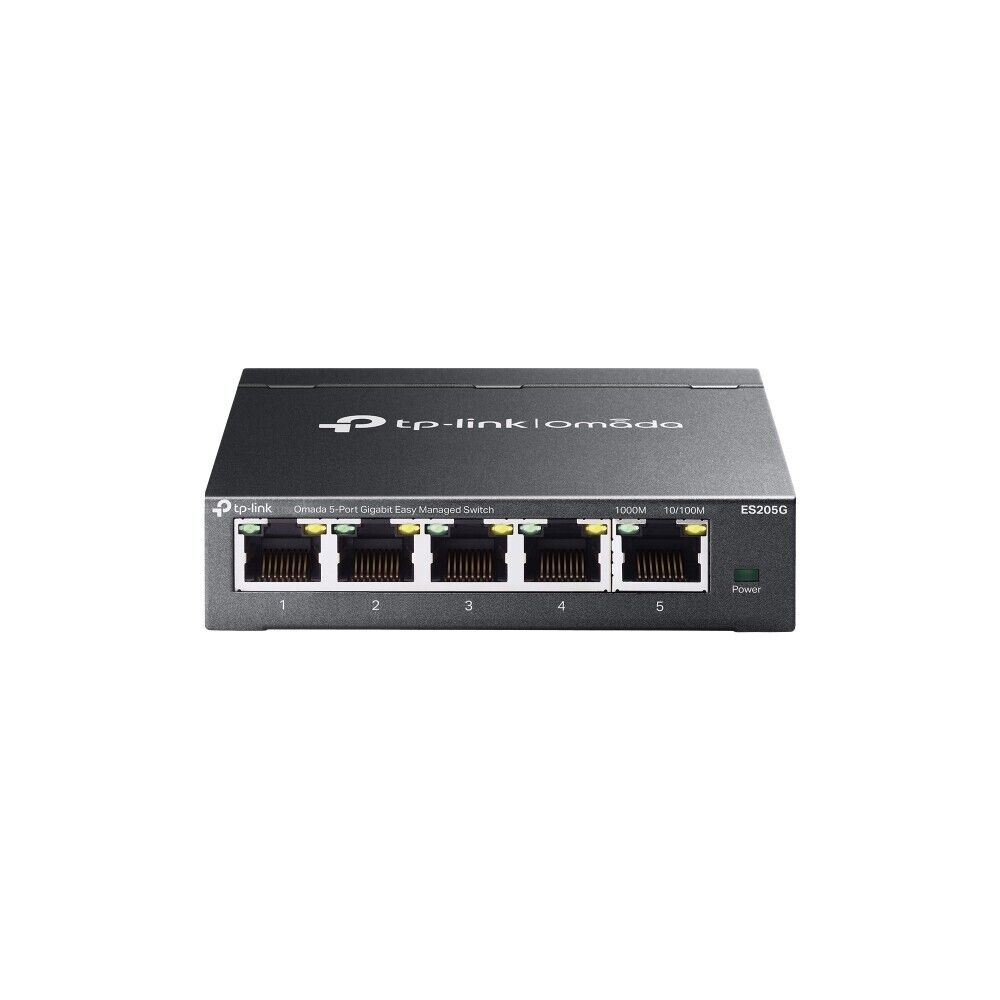TP-Link ES205G Omada 5-Port Gigabit Easy Managed Fanless Desktop Switch Black