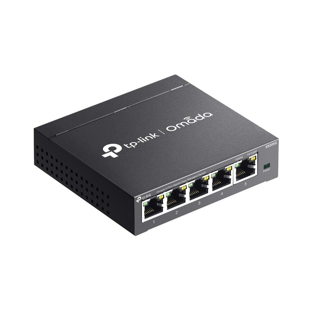 TP-Link ES205G Omada 5-Port Gigabit Easy Managed Fanless Desktop Switch Black