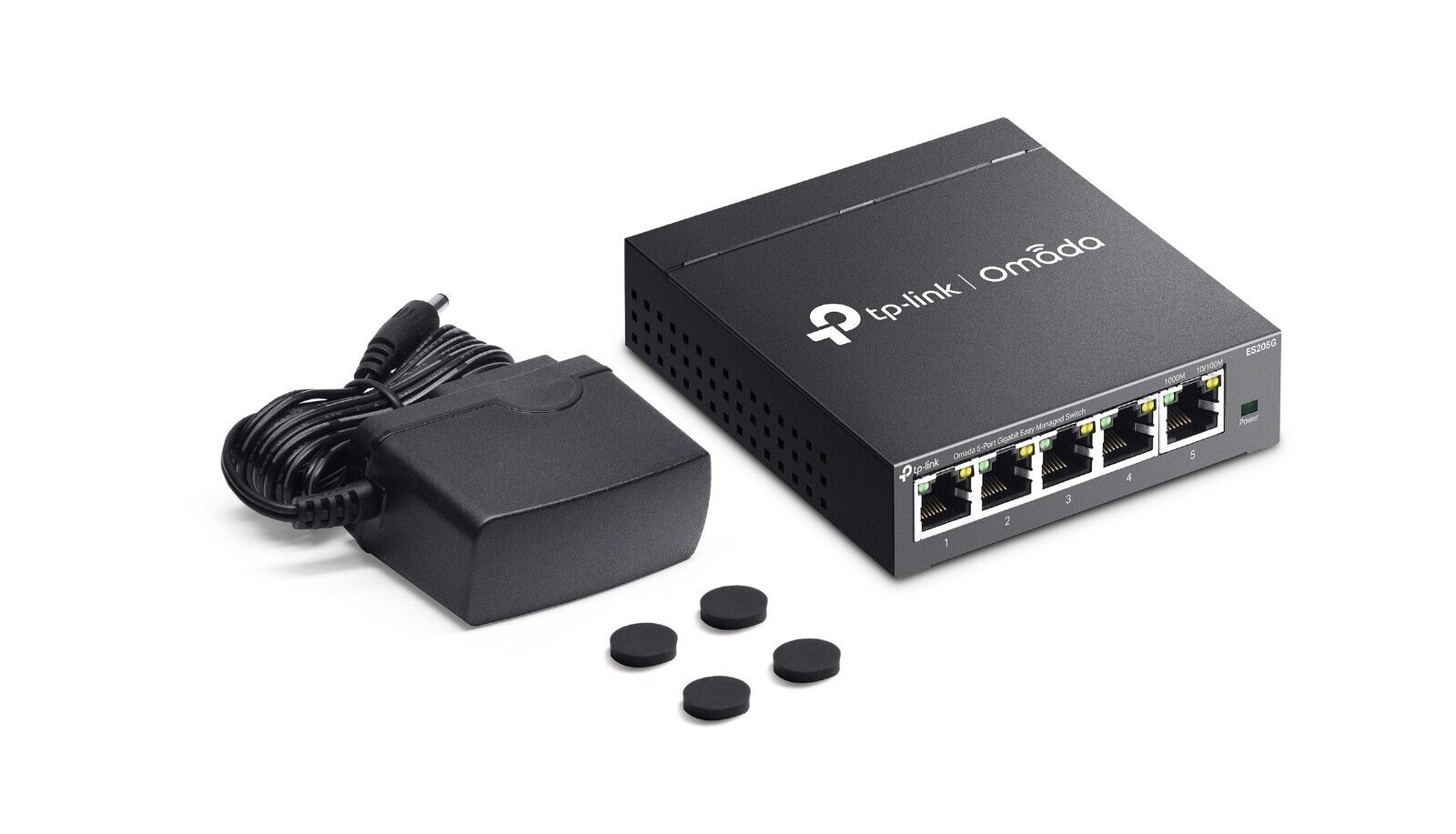TP-Link ES205G Omada 5-Port Gigabit Easy Managed Fanless Desktop Switch Black