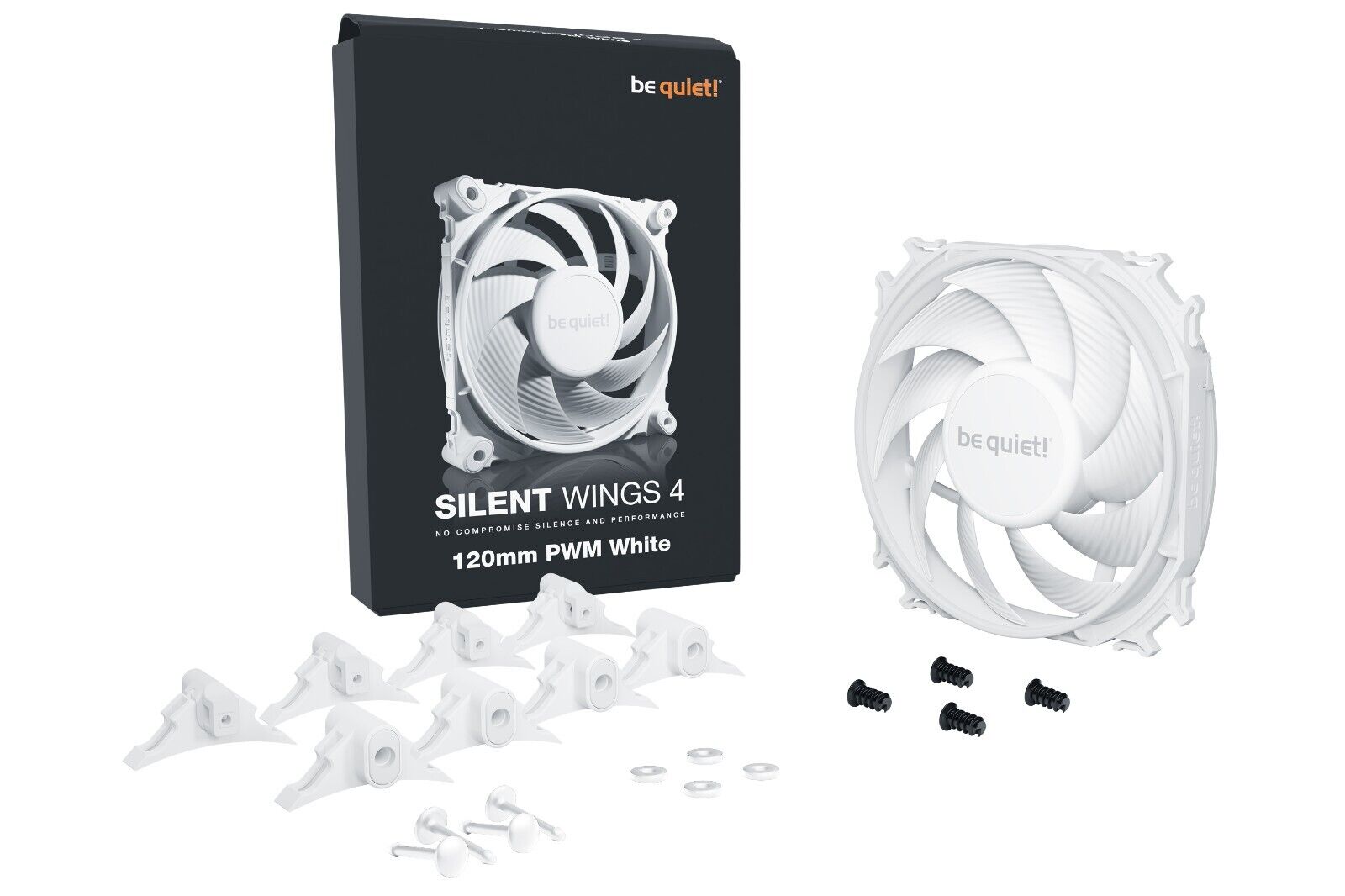 be quiet! BL114 SILENT-WINGS-4 120mm PWM 6-Pole Motor FAN FDB Bearing White