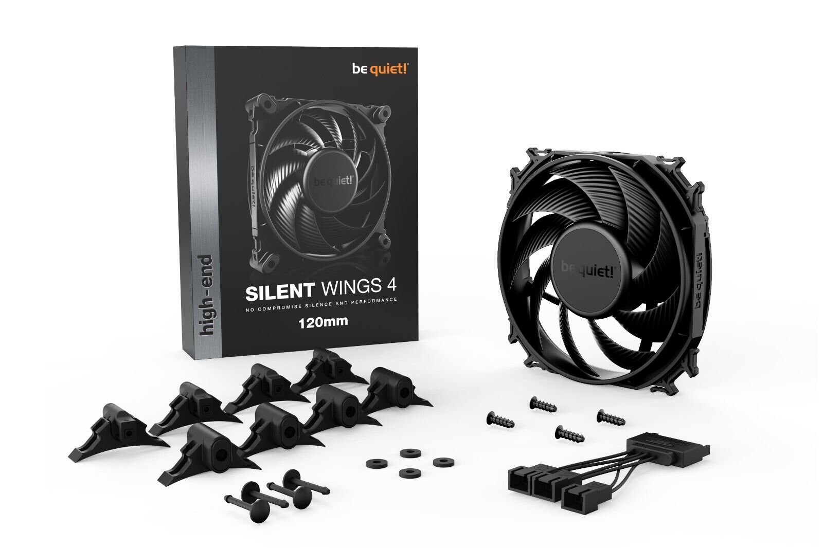 be quiet! BL092 SILENT-WINGS-4 120mm 6-Pole Motor FDB Bearing PC Fan Black