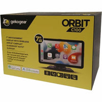 Adesso Orbit C100 GekoGear 7" LCD WF BT Car Display on Apple CarPlay Android Aut