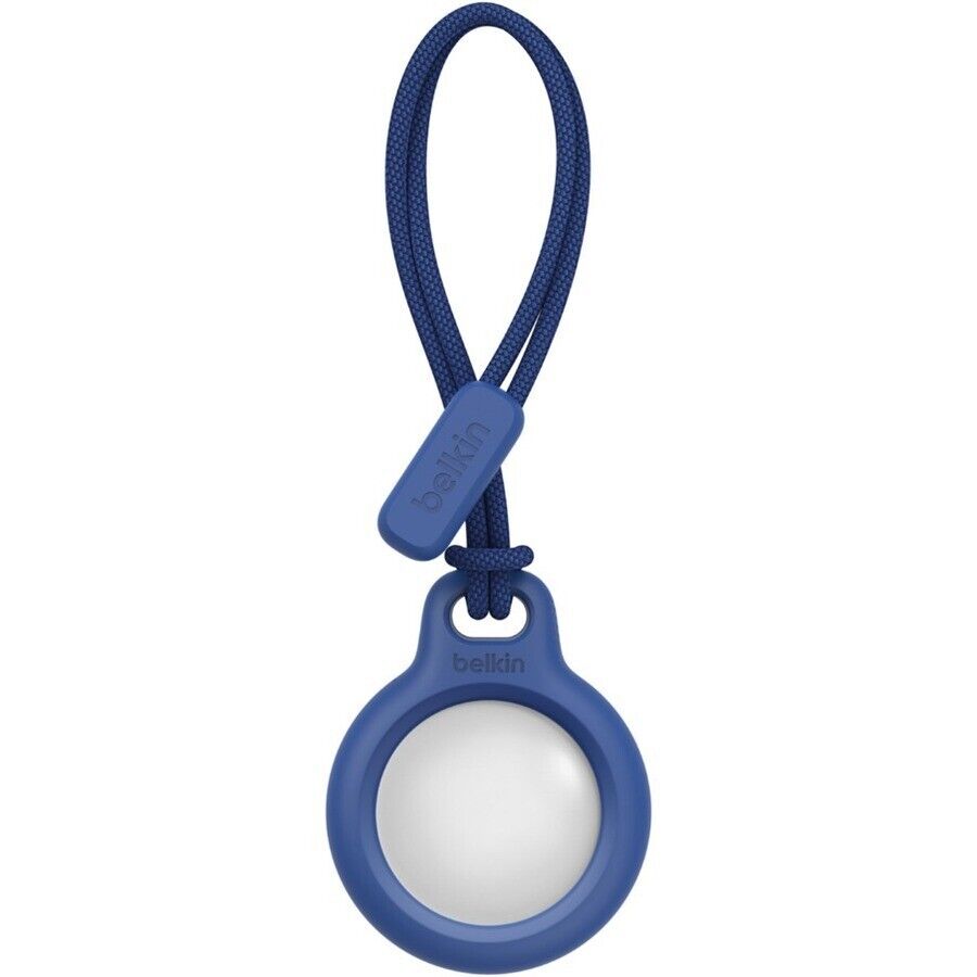 Belkin F8W974btBLU AirTag Secure Holder Asset Tracking Tag w Strap Blue