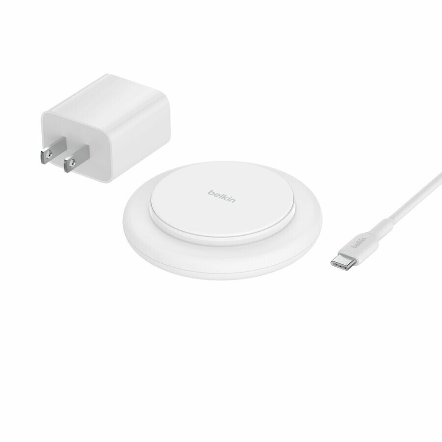 Belkin WIA009ttWH BoostCharge Magnetic Wireless Qi2 Charger 15W MagSafe White