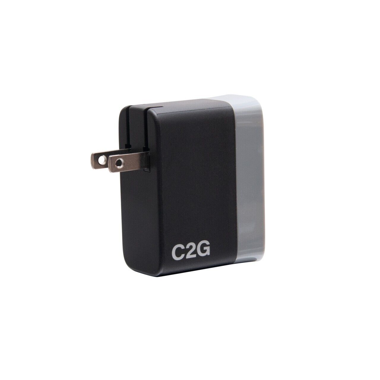 C2G 20280 2 Port Phone Wall Charger USB-C USB-A 5.4A Gray Black
