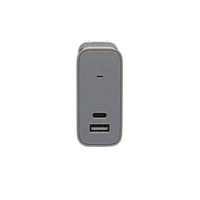 C2G 20280 2 Port Phone Wall Charger USB-C USB-A 5.4A Gray Black