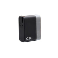 C2G 20280 2 Port Phone Wall Charger USB-C USB-A 5.4A Gray Black