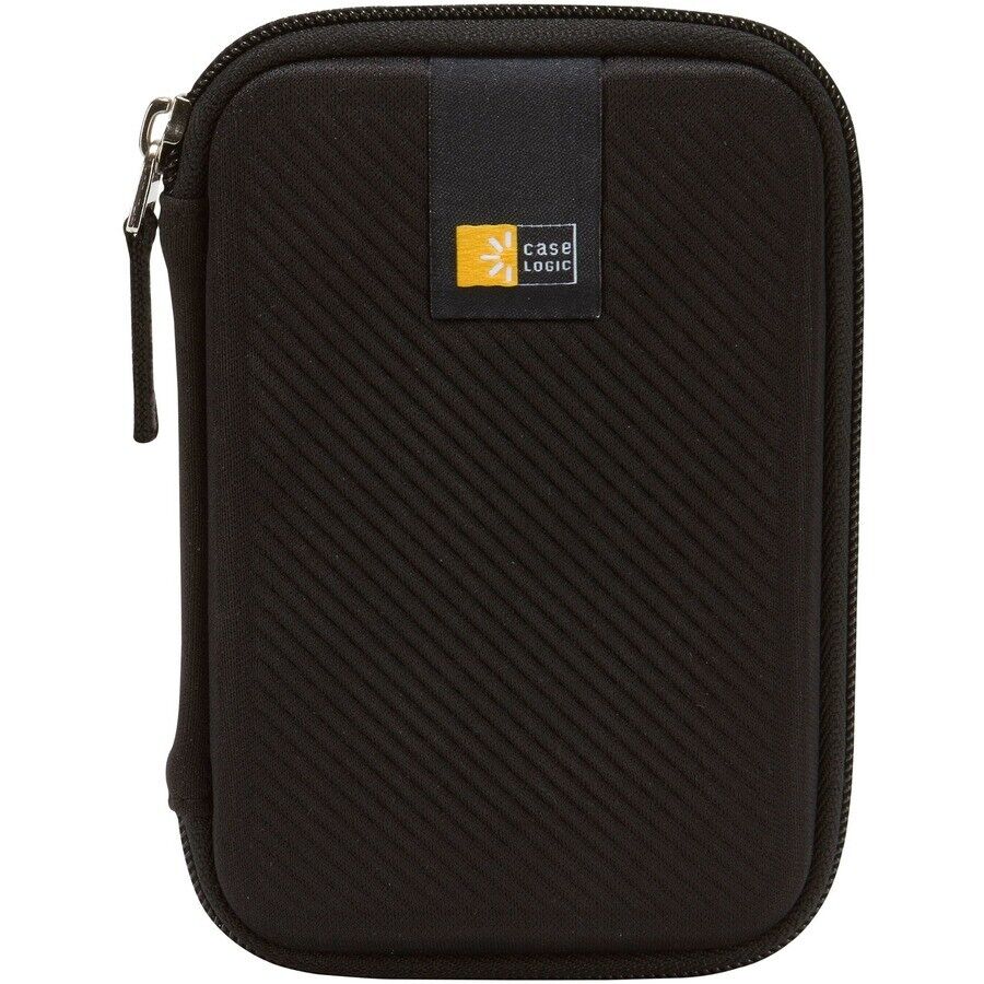 Case Logic 3201314 Portable Hard Drive Padded Bag Black Case w Zipper