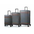 CHAMPS S1033-GREY Vintage III 3-Pc Hardside Luggage Set TSA Lock 360-Spin Grey