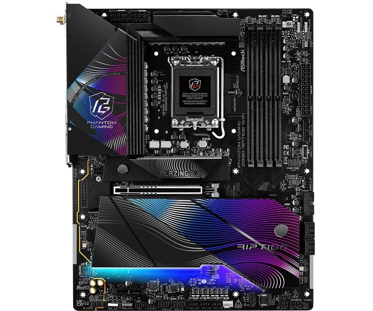 ASRock Z890 RIPTIDE WIFI LGA 1851 Intel Z890 DDR5 SATA 6G/s M.2 ATX Motherboard