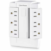 CyberPower GT600P 6 Outlets NEMA 5-15P Swivel Wall Tap Plug 125V White