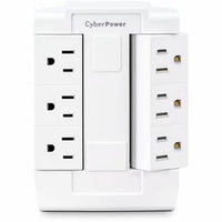 CyberPower GT600P 6 Outlets NEMA 5-15P Swivel Wall Tap Plug 125V White
