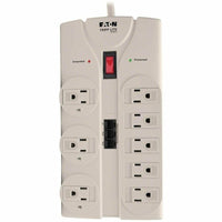 Eaton TLP808TEL 8-Outlet Computer Surge Protector w 8Ft Cord 2160 Joules Gray