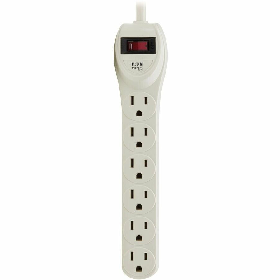 Eaton PS6 6-Outlet w 4Ft Cord Industrial Power Strip 120V 15A 1800W Gray-Beige