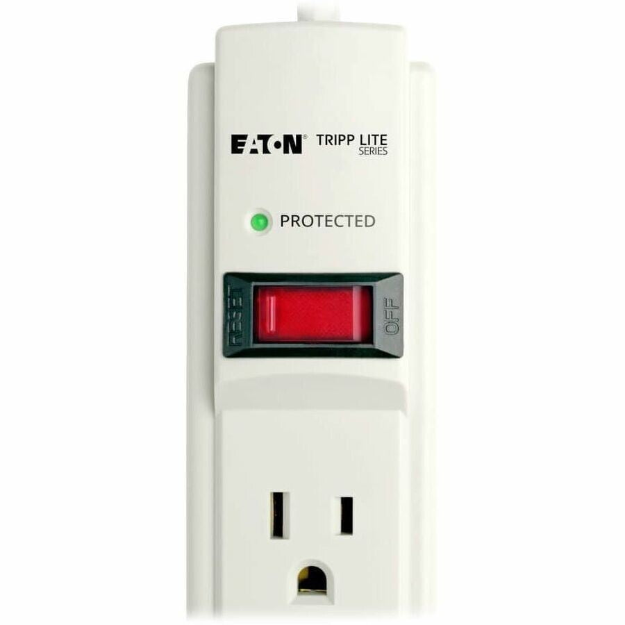Eaton TLP606 6-Outlet Power Surge Protector w 6Ft Cord 790 Joules LED White Gray