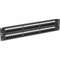 Eaton N252-048 2U 19" 48-Port Cat6 Network Patch Panel UTP 110 Punch Down RJ45