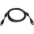Eaton U023-006 6Ft USB 2.0 Type A to Type B M/M w Ferrite Chokes Cable Black