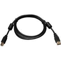 Eaton U023-006 6Ft USB 2.0 Type A to Type B M/M w Ferrite Chokes Cable Black