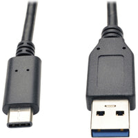 Eaton U428-003 3Ft USB-C to USB-A M/M Gold-Nickel Plated Shielded Cable Black