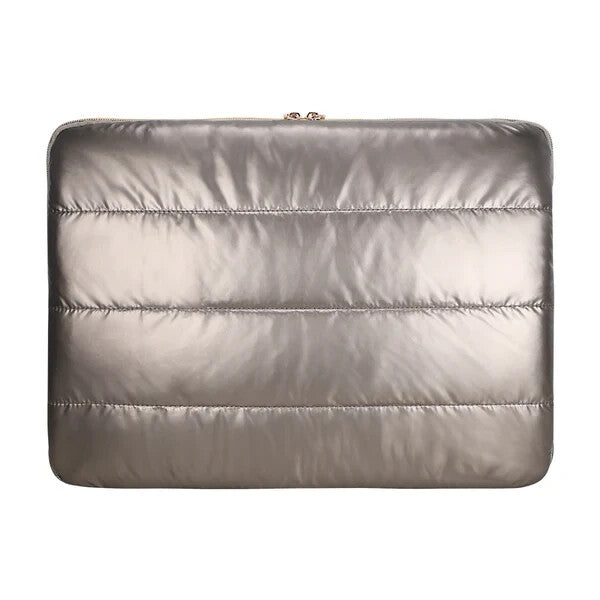 Sandy Lisa SLCPT-SLBZ-15 16" Cape Town Notebook Sleeve Puffy Bag Bronze Chrome
