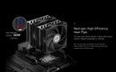 PCCOOLER RT620 BK CPS CPU Air Cooler 6 Heat pipes, dual tower dual fans, DIA 6mm