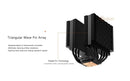 PCCOOLER RT620 BK CPS CPU Air Cooler 6 Heat pipes, dual tower dual fans, DIA 6mm
