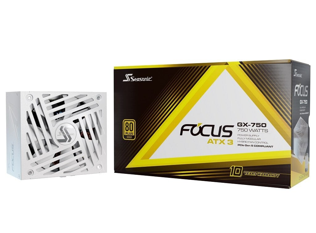 Seasonic FOCUS GX-750 WHITE ATX3 750W 80+ Gold Full-Modular, Fan Control