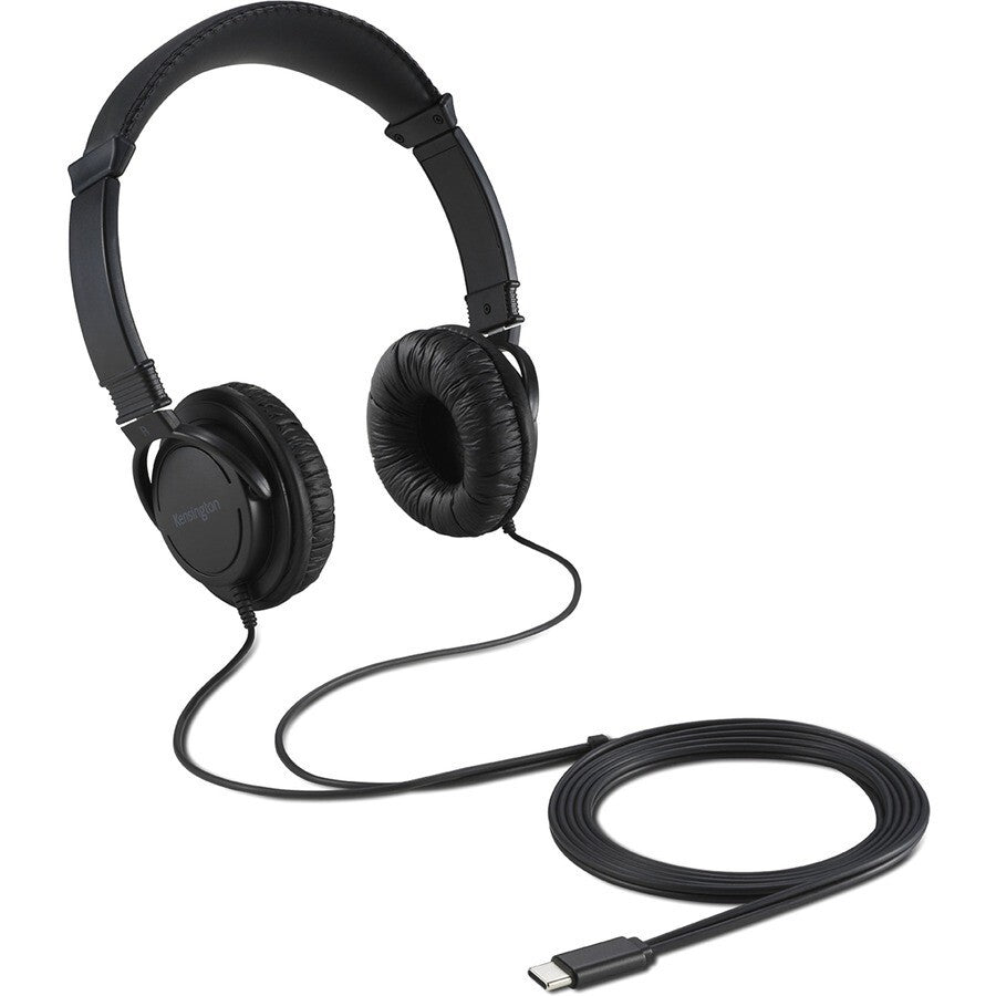 Kensington K97456WW 6Ft Classic Stereo Over the Head Headphone USB-C Black