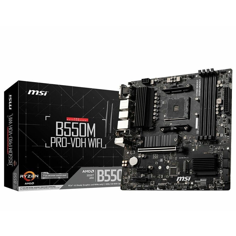 MSI B550MPROVCWIFI B550-VC WiFi AMD AM4 DDR4 G-ETH HDI- DP SATA mATX Motherboard