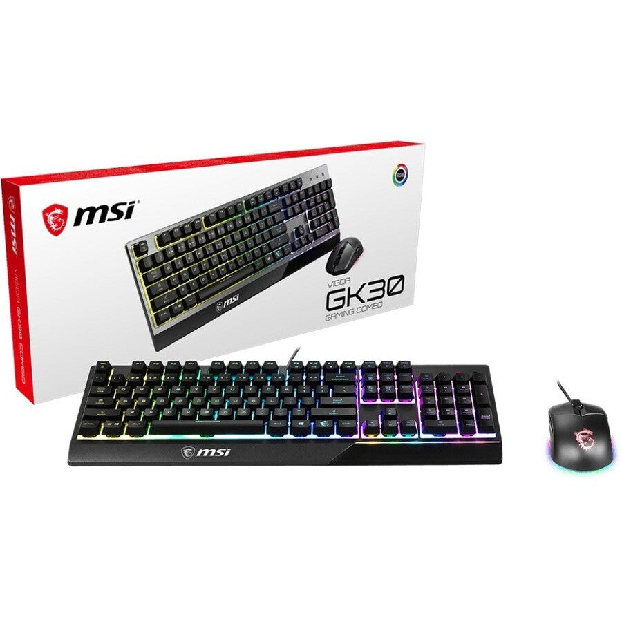 MSI Vigor GK30 Combo Mechanical RGB Backlight Keyboard Mouse 5000dpi Black