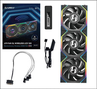 Lian Li 12SLLCD1W3B UNI Fan SL-LCD Wireless 120 - Triple Pack - Performance ARGB