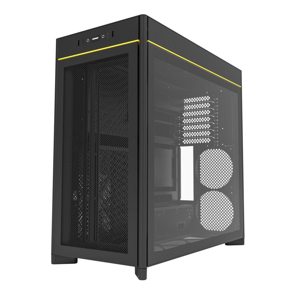 MONTECH HS01B HS01, ATX Mid-Tower PC Case, Gaming PC, High-Airflow, Reversible