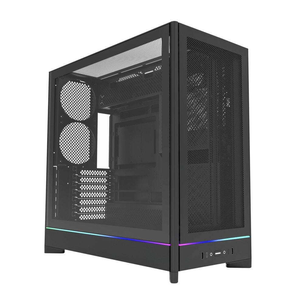MONTECH HS01B HS01, ATX Mid-Tower PC Case, Gaming PC, High-Airflow, Reversible