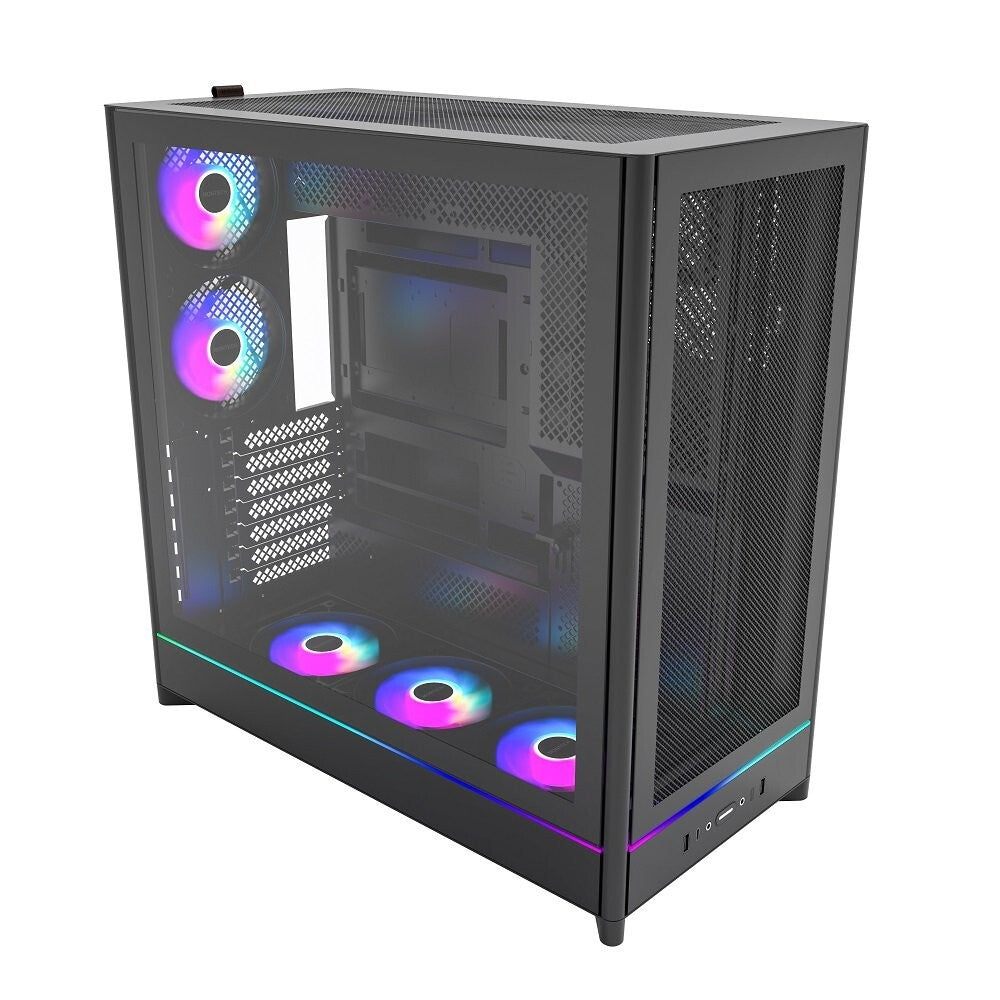 MONTECH HS01PB HS01 PRO, ATX Mid-Tower PC Case, Gaming PC, High-Airflow
